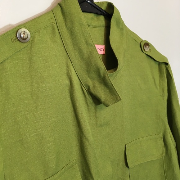 Bandolino linen jacket, green linen - Picture 6 of 6